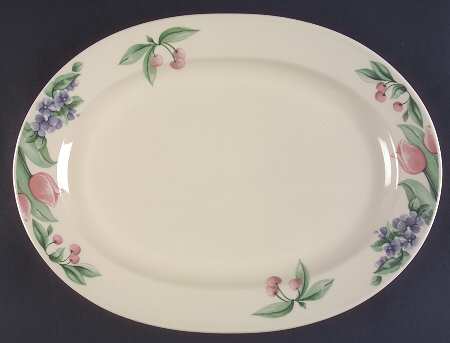 Garden Party (Garden Impressions) 16" Oval Serving Platter