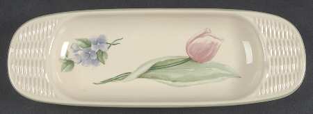Garden Party (Garden Impressions) Oblong Basketweave Tray by Pfaltzgraff