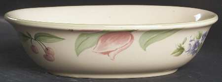 Garden Party (Garden Impressions) 8" Oval Vegetable Bowl
