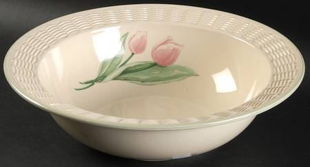 Garden Party (Garden Impressions) Bowl-Wicker Trim/Serving