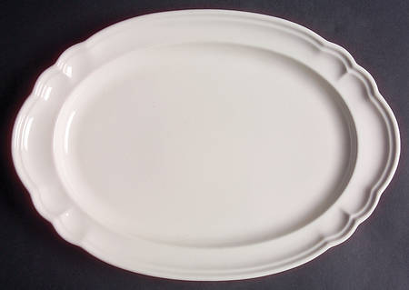 Gazebo White 13" Oval Serving Platter by Pfaltzgraff