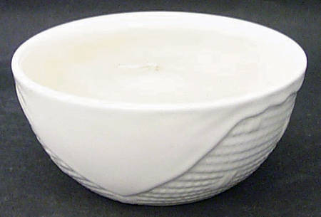 Gazebo White Basket Lite W/Candle Wax