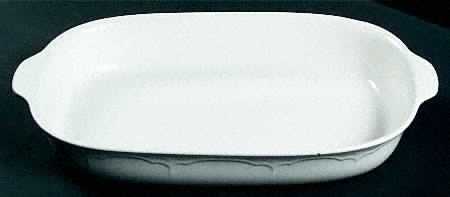 Gazebo White 14" Rectangular Baker by Pfaltzgraff