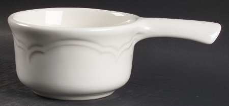 Gazebo White Round Handled Bowl
