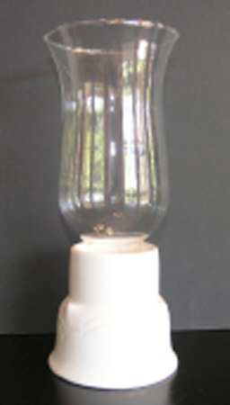 Gazebo White Hurricane Lamp & Globe