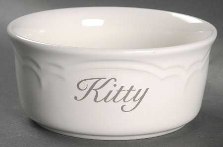 Gazebo White Kitty Pet Bowl