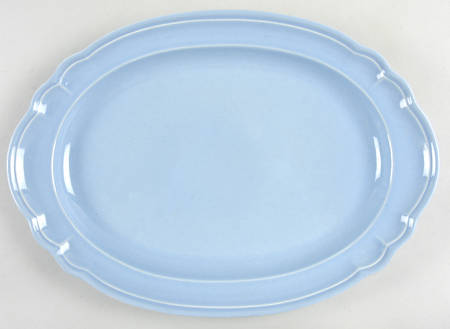 Gazebo Blue 14" Oval Serving Platter