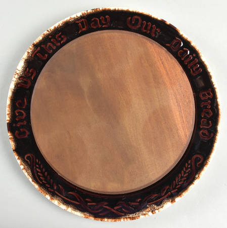 Gourmet Brown Tavern Bread Board & Wood Insert