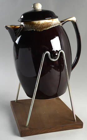Gourmet Brown Beverage Server & Stand