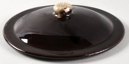 Gourmet Brown Lid for 2 Qt Round Covered Casserole