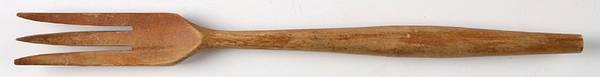 Gourmet Brown Solid Wood Salad Serving Fork