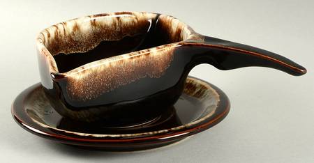 Gourmet Brown Gravy Boat & Underplate