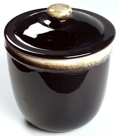 Gourmet Brown Medium Canister & Lid
