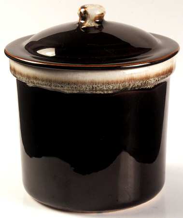 Gourmet Brown Medium Canister & Lid