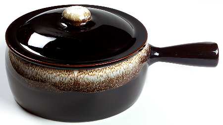 Gourmet Brown 2 Qt Round Covered Casserole