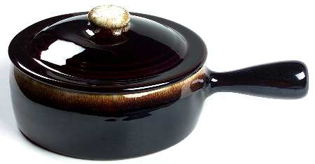 Gourmet Brown 1 Qt Round Covered Casserole