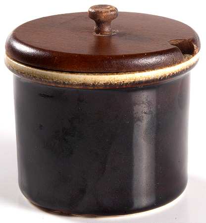 Gourmet Brown Condiment Jar & Lid