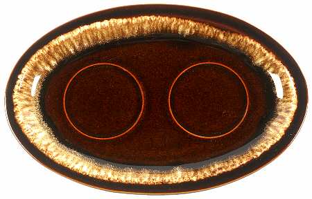 Gourmet Brown Tray for Creamer & Open Sugar