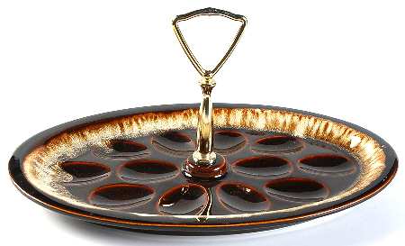 Gourmet Brown Deviled Egg Plate