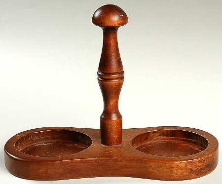 Gourmet Brown Condiment Set/Wood Base Only