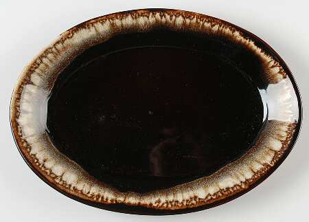 Gourmet Brown 13" Oval Serving Platter