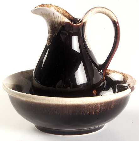 Gourmet Brown Miniature Pitcher and Bowl Set
