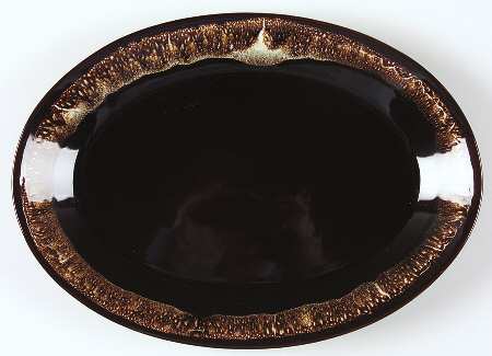 Gourmet Brown 14" Oval Serving Platter