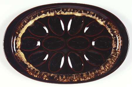 Gourmet Brown Deviled Egg Plate