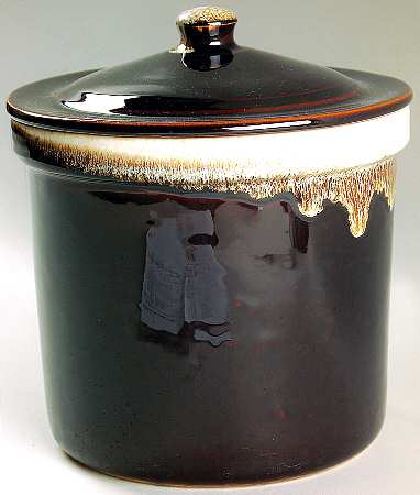 Gourmet Brown Large Canister & Lid