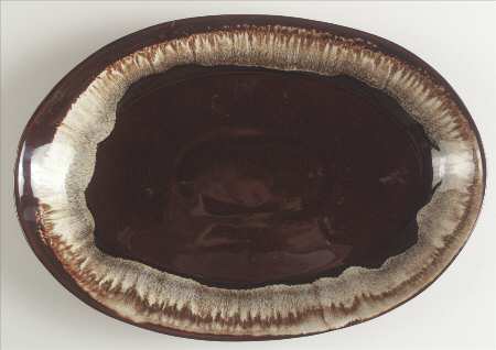 Gourmet Brown 15" Oval Serving Platter