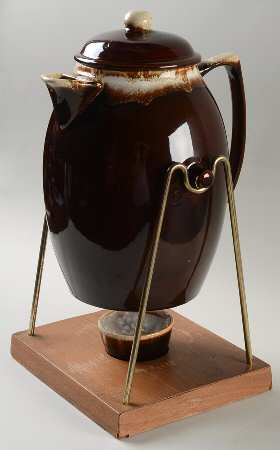 Gourmet Brown Beverage Server with Stand & Warmer