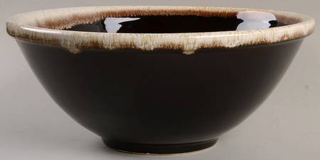 Gourmet Brown 9" Salad Serving Bowl