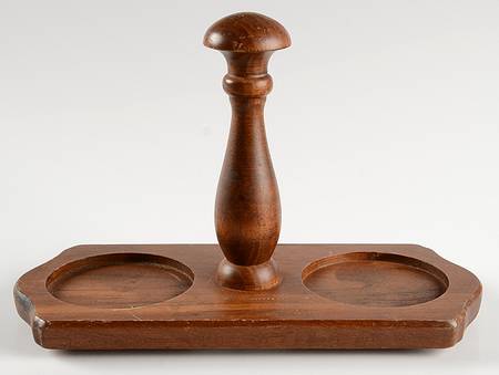 Gourmet Brown Condiment Set/Wood Base Only
