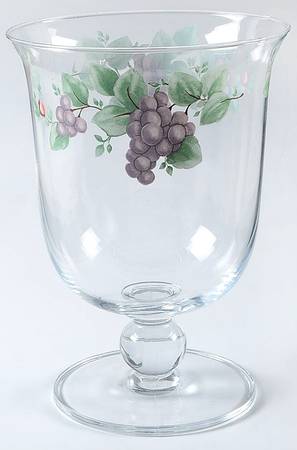 Grapevine Pedestal Glassware Hurricane