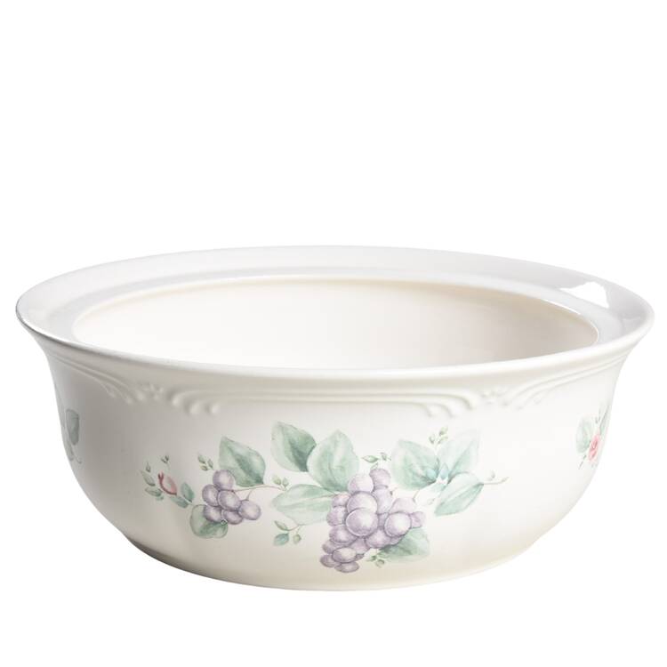 Grapevine 2 Quart Oval Covered Casserole No Lid