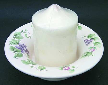 Grapevine Solitude Candleholder with Candle