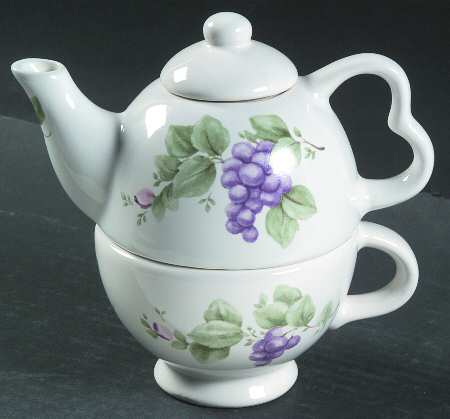 Grapevine Individual Teapot & Lid with Cup