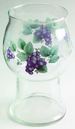 Grapevine Glass Pillar Float Candleholder