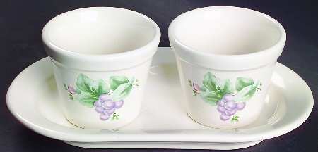 Grapevine Herb Pots with Tray (2 Pots and 1 Tray)