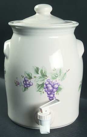 Grapevine Beverage Crock & Lid