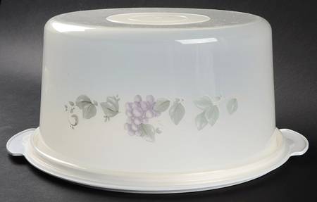 Grapevine Plastic Cake Server & Lid