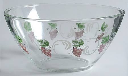 Grapevine Glassware Fruit Bowl