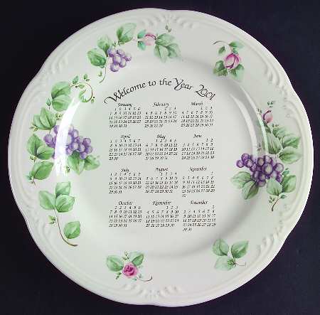 Grapevine Calendar Plate