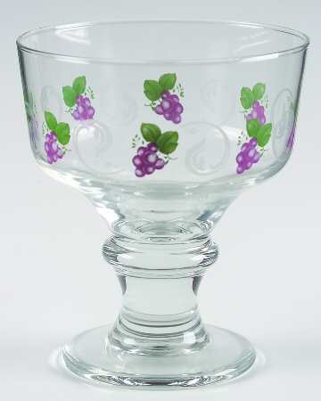 Grapevine Glassware Footed Dessert