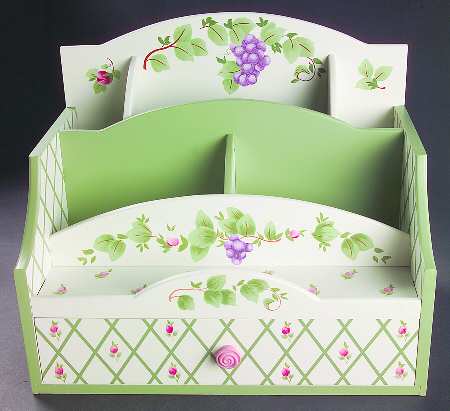 Grapevine Wood Kitchen Organizer