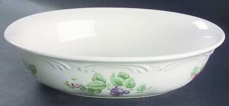Grapevine 10" Oval Vegetable Bowl