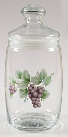 Grapevine Medium Glassware Storage Jar & Lid