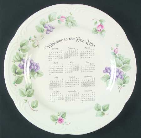 Grapevine "2000" Calendar Plate