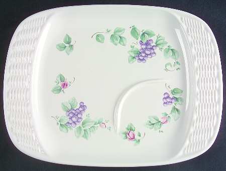 Grapevine Rectangular Basketweave Snack Tray
