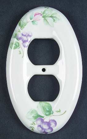 Grapevine Double Electrical Outlet Cover